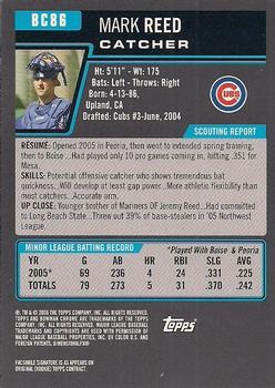 2006 Bowman - Chrome Prospects #BC86 Mark Reed Back