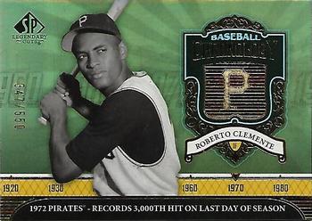 2006 SP Legendary Cuts - Baseball Chronology #BC-CL Roberto Clemente Front