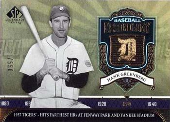 2006 SP Legendary Cuts - Baseball Chronology #BC-HG Hank Greenberg Front