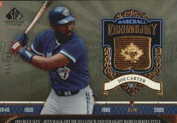 2006 SP Legendary Cuts - Baseball Chronology #BC-JC Joe Carter Front