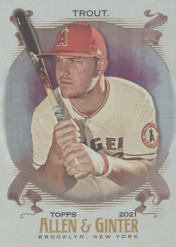 2021 Topps Allen & Ginter - Silver Portrait #32 Mike Trout Front