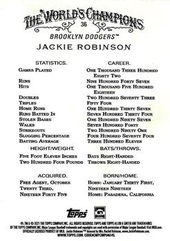2021 Topps Allen & Ginter - Silver Portrait #36 Jackie Robinson Back