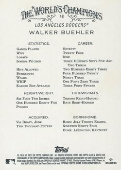 2021 Topps Allen & Ginter - Silver Portrait #48 Walker Buehler Back