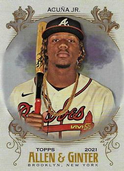 2021 Topps Allen & Ginter - Silver Portrait #72 Ronald Acuña Jr. Front