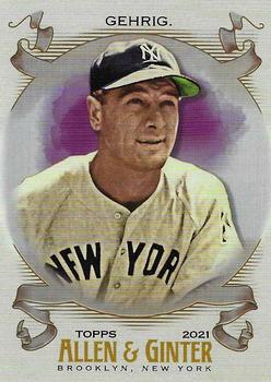 2021 Topps Allen & Ginter - Silver Portrait #119 Lou Gehrig Front