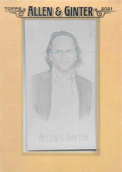 2021 Topps Allen & Ginter - Mini Framed Printing Plate Cyan #262 Buzz Bissinger Front