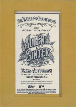 2021 Topps Allen & Ginter - Framed Mini Non-Baseball Autographs #FMA-BMO Bobby Moynihan Back