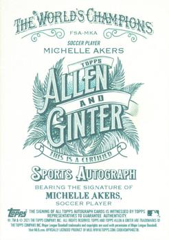 2021 Topps Allen & Ginter - Full-Size Non-Baseball Autographs #FSA-MAK Michelle Akers Back