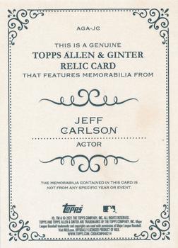 2021 Topps Allen & Ginter - Full-Size Relics A #AGA-JC Jeff Carlson Back