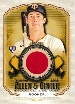 2021 Topps Allen & Ginter - Full-Size Relics B #AGA-BR Brent Rooker Front