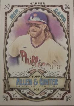 2021 Topps Allen & Ginter - Rip Cards #RC-BH Bryce Harper Front