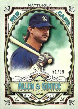 2021 Topps Allen & Ginter - Rip Cards #RC-DM Don Mattingly Front