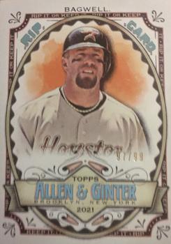 2021 Topps Allen & Ginter - Rip Cards #RC-JBA Jeff Bagwell Front