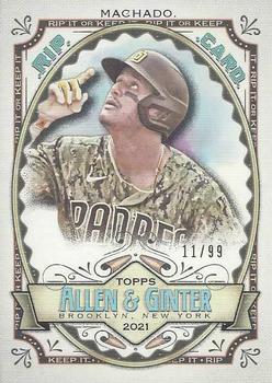 2021 Topps Allen & Ginter - Rip Cards #RC-MM Manny Machado Front