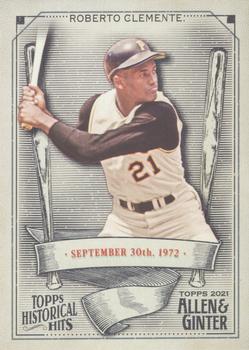 2021 Topps Allen & Ginter - Historical Hits #HH-11 Roberto Clemente Front
