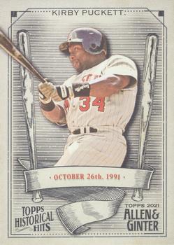 2021 Topps Allen & Ginter - Historical Hits #HH-17 Kirby Puckett Front