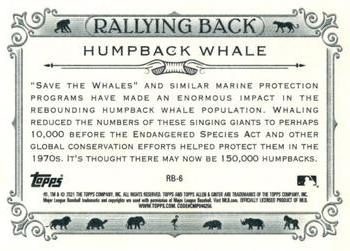 2021 Topps Allen & Ginter - Rallying Back #RB-6 Humpback Whale Back