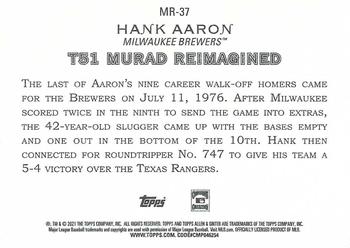 2021 Topps Allen & Ginter - T51 MURAD Reimagined #MR-37 Hank Aaron Back