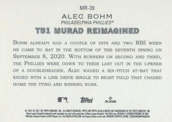 2021 Topps Allen & Ginter - T51 MURAD Reimagined #MR-39 Alec Bohm Back