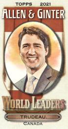 2021 Topps Allen & Ginter - World Leaders Minis #MWL-3 Justin Trudeau Front