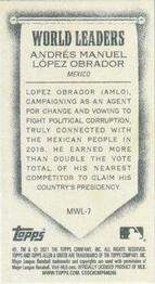 2021 Topps Allen & Ginter - World Leaders Minis #MWL-7 Andres Manuel Lopez Obrador Back
