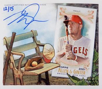 2021 Topps Allen & Ginter - N43 Boxloaders Autographs #BLNA-MT Mike Trout Front