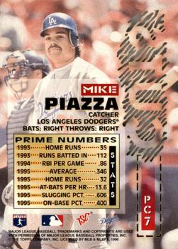 1996 Stadium Club - Prime Cuts Members Only #PC7 Mike Piazza Back