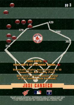 1996 Stadium Club - Power Packed Members Only #PP3 Jose Canseco Back