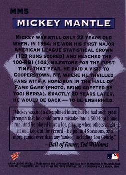1996 Stadium Club - Mickey Mantle Members Only #MM5 Mickey Mantle Back