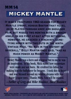 1996 Stadium Club - Mickey Mantle Members Only #MM14 Mickey Mantle Back