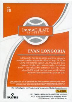2021 Panini Immaculate Collection - Gold #38 Evan Longoria Back