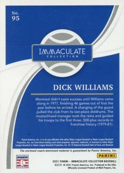 2021 Panini Immaculate Collection - Green #95 Dick Williams Back