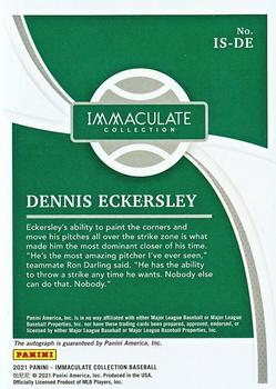 2021 Panini Immaculate Collection - Immaculate Signatures #IS-DE Dennis Eckersley Back