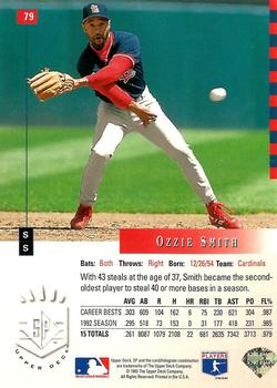 1993 SP #79 Ozzie Smith Back