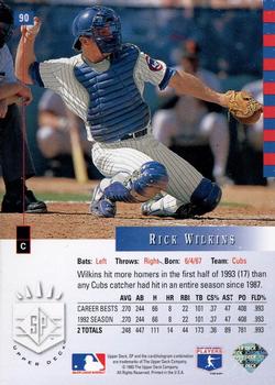 1993 SP #90 Rick Wilkins Back