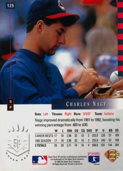 1993 SP #125 Charles Nagy Back