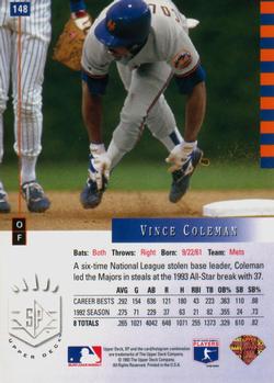 1993 SP #148 Vince Coleman Back