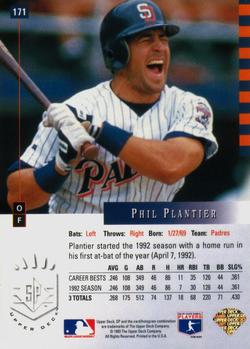 1993 SP #171 Phil Plantier Back