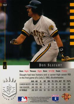 1993 SP #187 Don Slaught Back