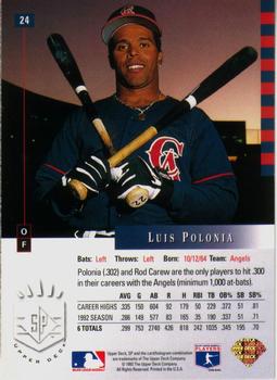 1993 SP #24 Luis Polonia Back