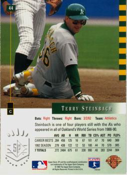 1993 SP #44 Terry Steinbach Back