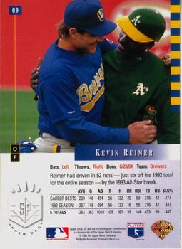 1993 SP #69 Kevin Reimer Back