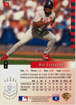 1993 SP #76 Ray Lankford Back