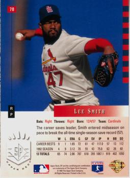 1993 SP #78 Lee Smith Back