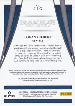2021 Panini Immaculate Collection - Jackets #J-LG Logan Gilbert Back