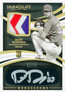 2021 Panini Immaculate Collection - Monochrome Jersey Gold #MJ-DD Dane Dunning Front