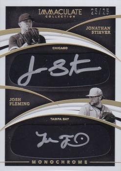 2021 Panini Immaculate Collection - Monochrome Duals Gold #MD-SF Josh Fleming / Jonathan Stiever Front