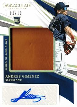2021 Panini Immaculate Collection - Jumbo Fielding Glove Gold #JFG-AG Andres Gimenez Front