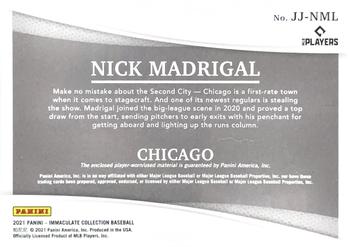2021 Panini Immaculate Collection - Jumbo Nameplate #JJ-NML Nick Madrigal Back