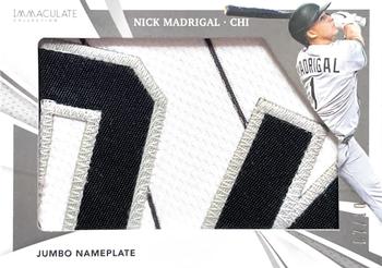 2021 Panini Immaculate Collection - Jumbo Nameplate #JJ-NML Nick Madrigal Front